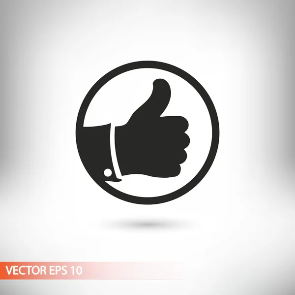 Como el icono del pulgar hacia arriba — Vector de stock