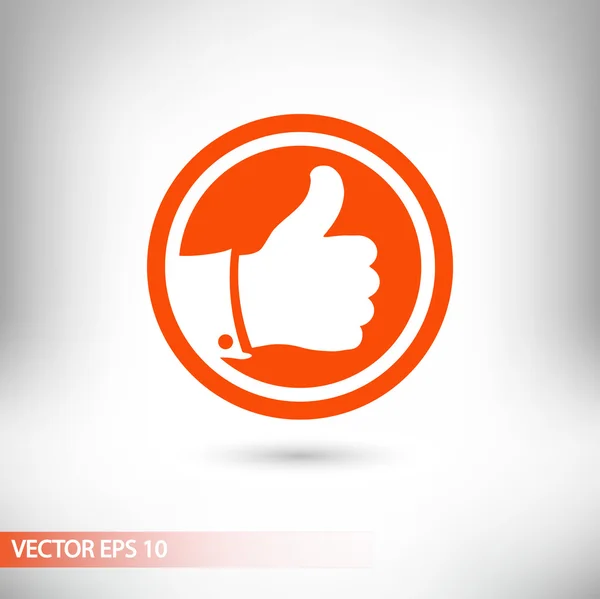 Como el icono del pulgar hacia arriba — Vector de stock