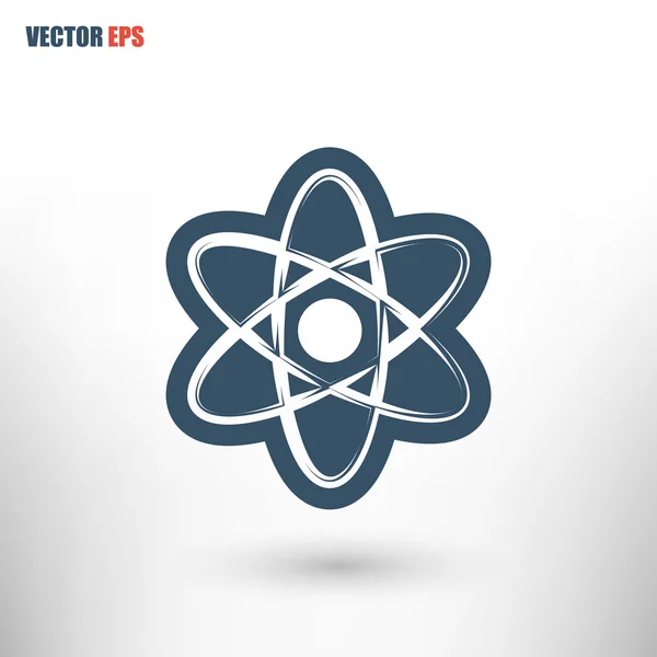 Icoana atomică. Design plat — Vector de stoc