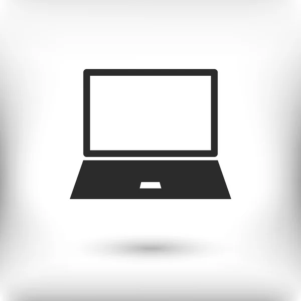 Laptop pictogram illustratie. — Stockvector