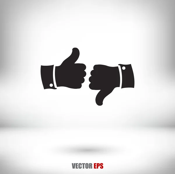 Thumb up and down icons — Stock Vector