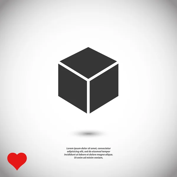 Icône design logo cube — Image vectorielle