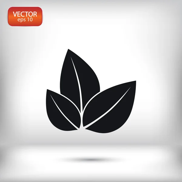 Icono hojas de árbol — Vector de stock