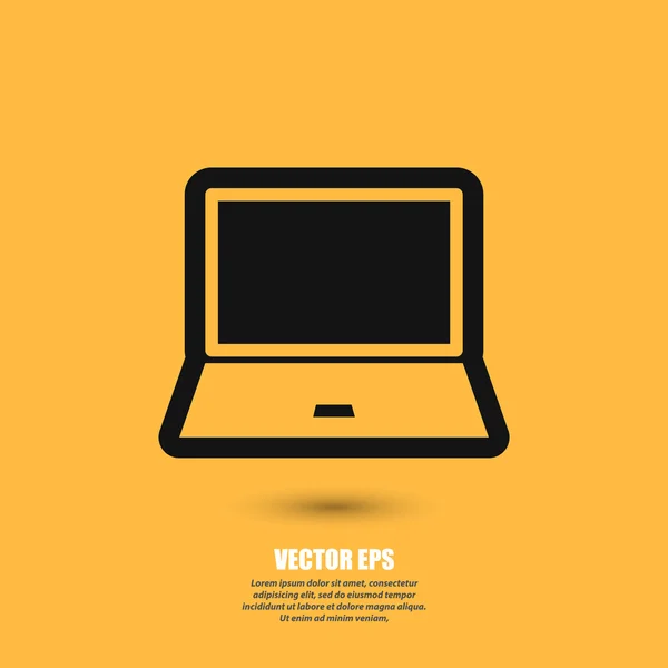 Illustration mit Laptop-Symbol. — Stockvektor