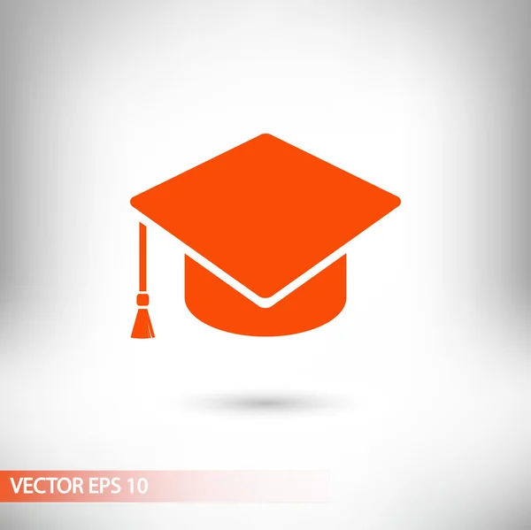 Graduatie cap pictogram — Stockvector