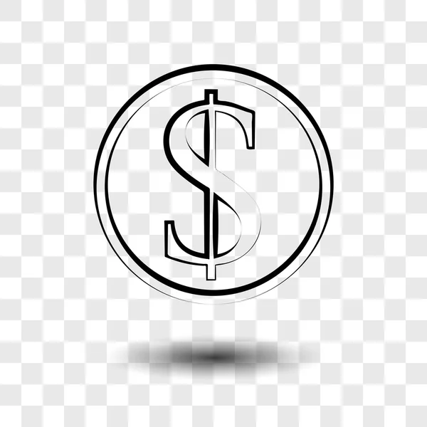 Dollar sign Icon. — Stock Vector