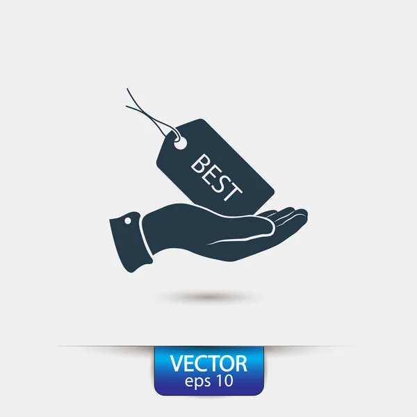 Beste labelpictogram — Stockvector