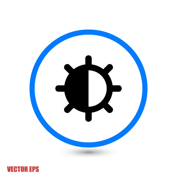 Icono de brillo y contraste — Vector de stock