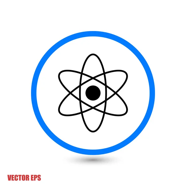 Atom icon. flat design — Stock Vector