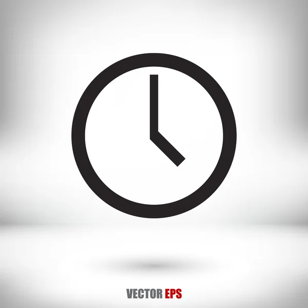 Relógio ícone de design plano — Vetor de Stock