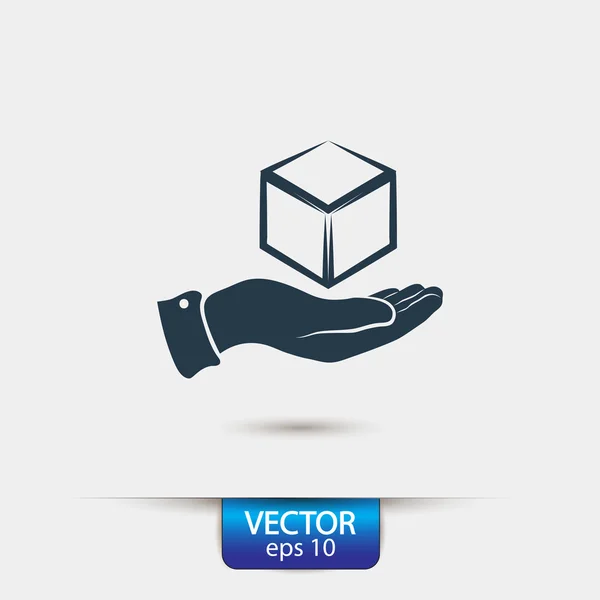 Cube Logo Design Ikone — Stockvektor