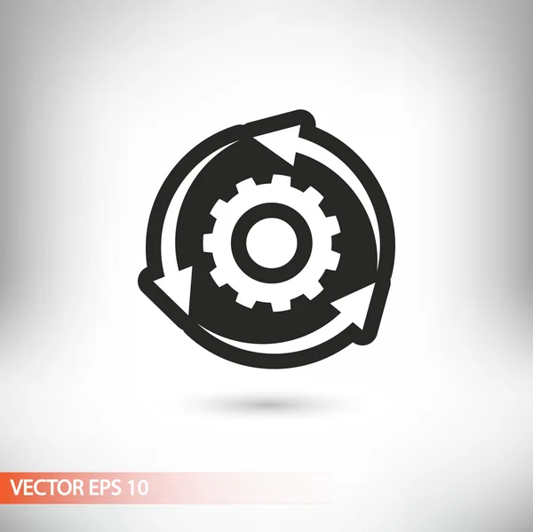 Configuración de parámetros, icono de flechas circulares — Vector de stock