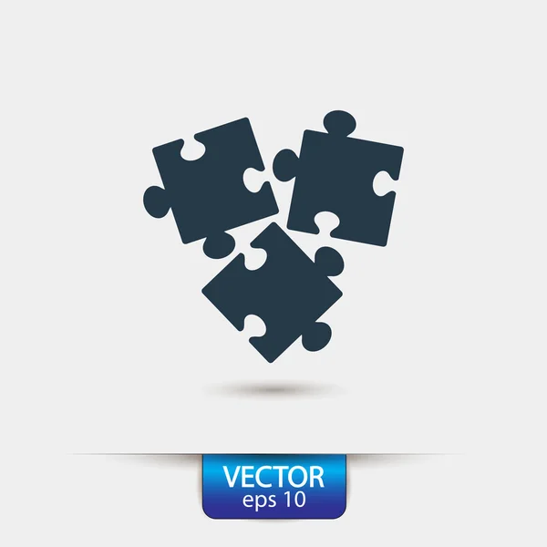 Puzzle pieces icon — Stock Vector