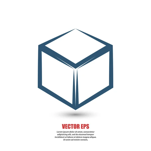 Kubus logo ontwerp pictogram — Stockvector