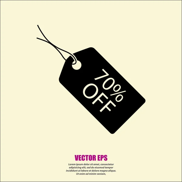 70 % OFF icône tag — Image vectorielle