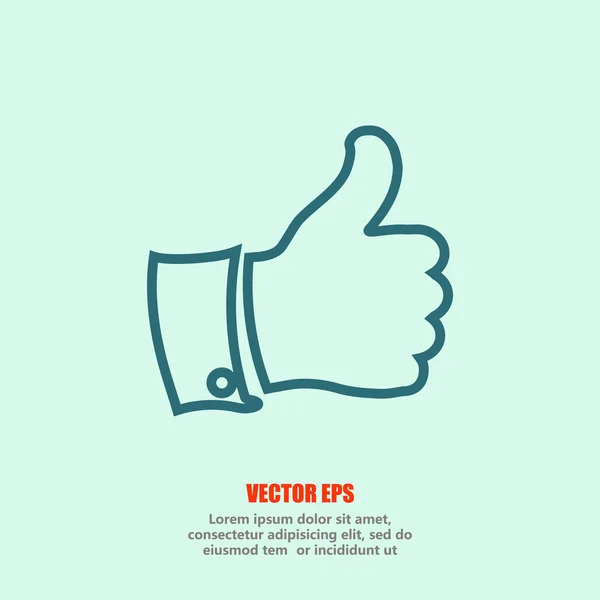 Como el icono del pulgar hacia arriba — Vector de stock