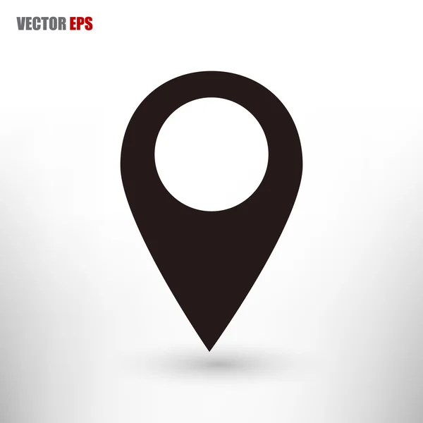 Mapa puntero icono plano — Vector de stock