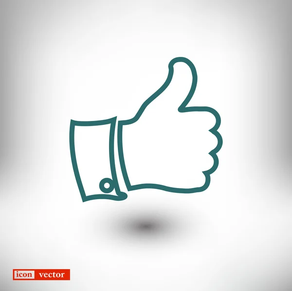 Como el icono del pulgar hacia arriba — Vector de stock