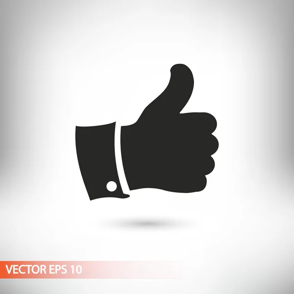 Como el icono del pulgar hacia arriba — Vector de stock