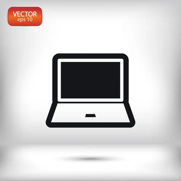 Laptop pictogram illustratie. — Stockvector