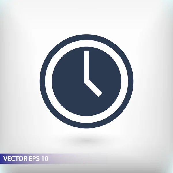 Relógio ícone de design plano — Vetor de Stock