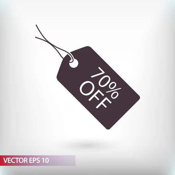 70 % OFF icône tag — Image vectorielle