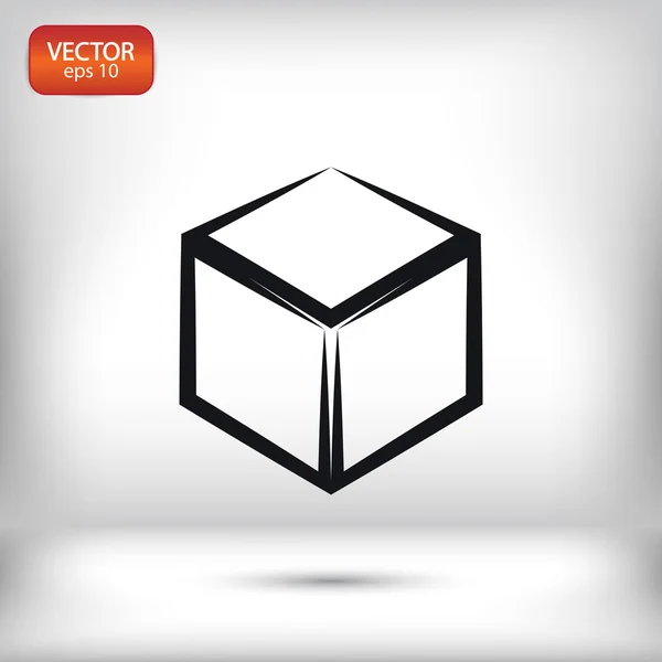 Cube Logo Design Ikone — Stockvektor