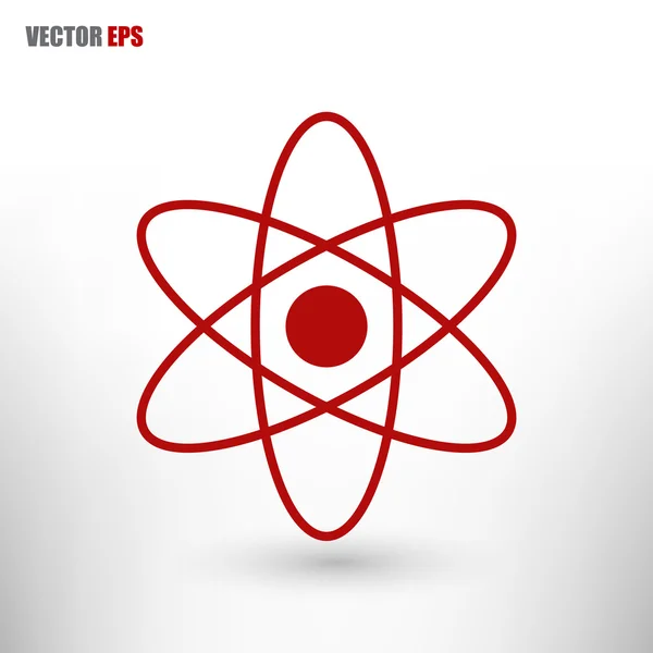 Atom-Symbol. flache Bauweise — Stockvektor