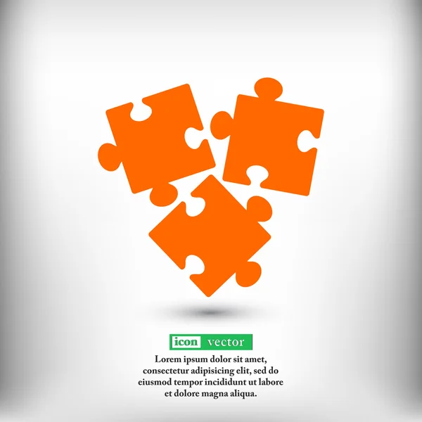 Puzzel stukjes pictogram — Stockvector