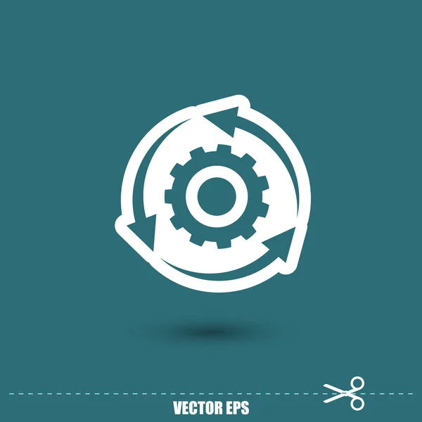 Paramètres de réglage, icône des flèches circulaires — Image vectorielle