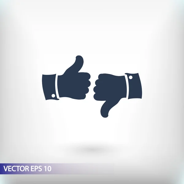 Thumb up and down icons — Stock Vector