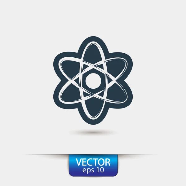 Atom icon. flat design — Stock Vector