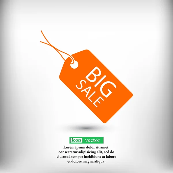 Big Sale tag icon — Stock Vector