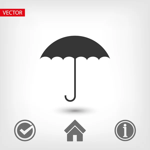 Obrázek ikony deštník — Stockový vektor