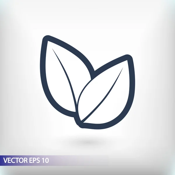 Icono hojas de árbol — Vector de stock