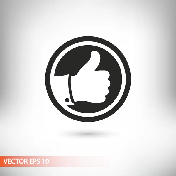 Como el icono del pulgar hacia arriba — Vector de stock