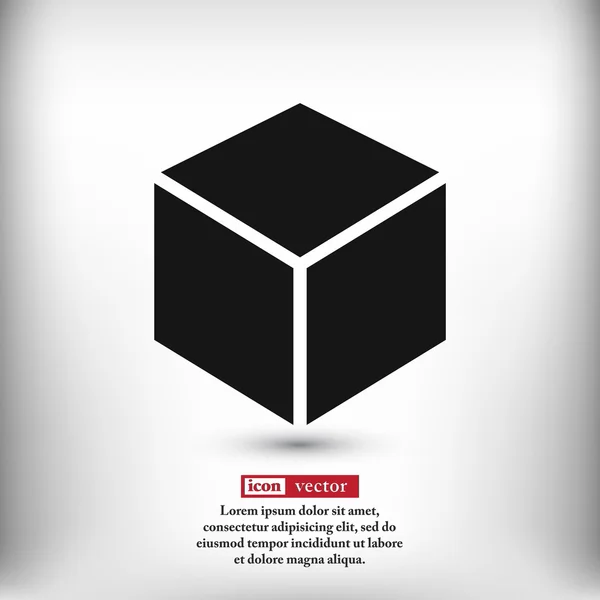 Icono de diseño del logotipo del cubo — Vector de stock