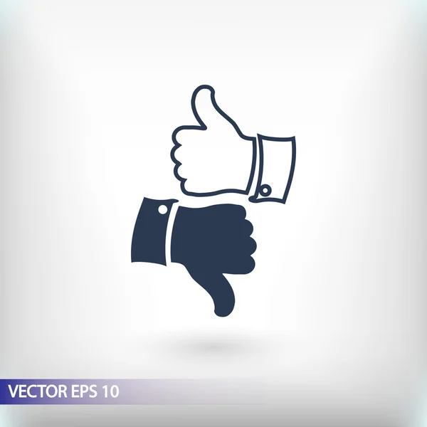 Thumb up and down icons — Stock Vector