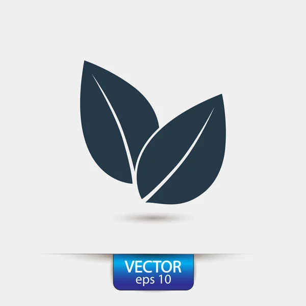 Icono hojas de árbol — Vector de stock