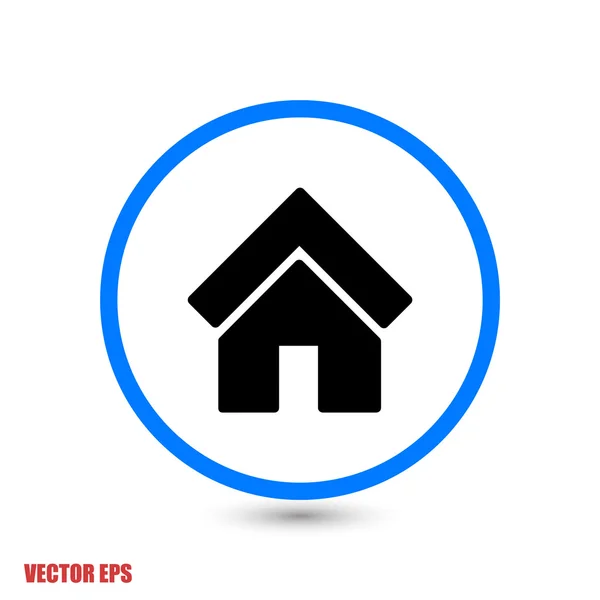 Casa plana icono . — Vector de stock