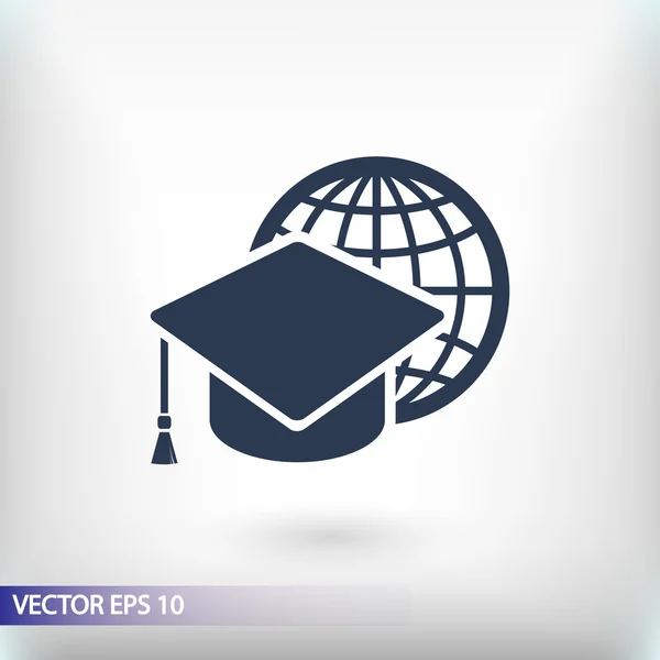 Icono de la tapa de graduación — Vector de stock