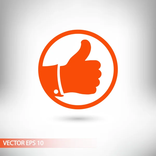 Como el icono del pulgar hacia arriba — Vector de stock