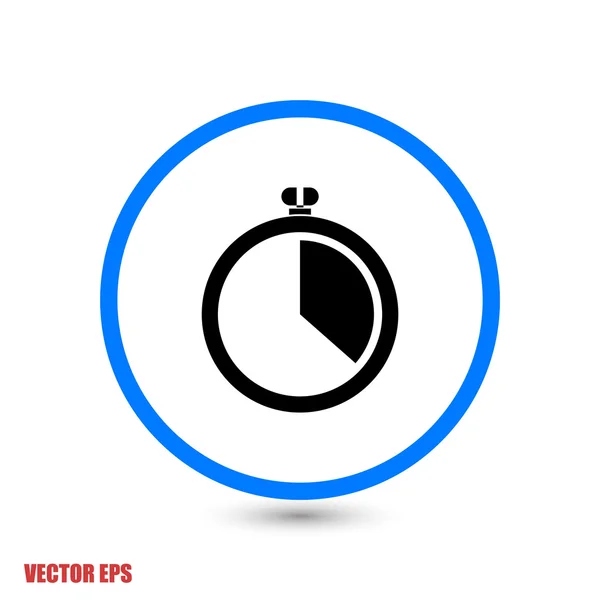 Cronómetro icono de diseño plano — Archivo Imágenes Vectoriales