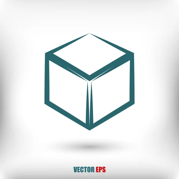 Icono de diseño del logotipo del cubo — Vector de stock