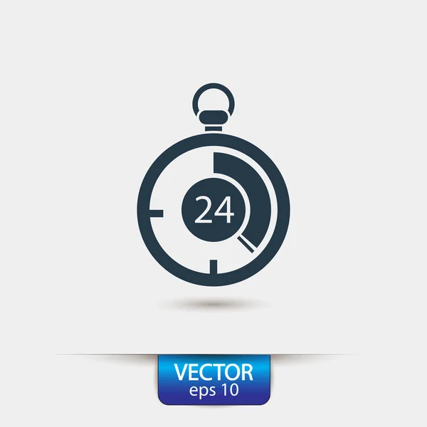 Stopwatch flat design icon — Stock Vector