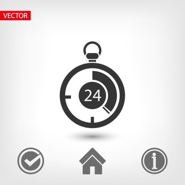 Kronometre düz tasarım simgesi