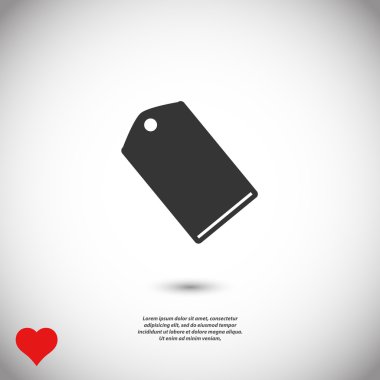 etiketi düz tasarımı simgesi