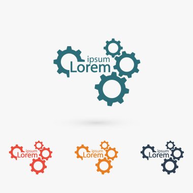 Gears'ı simgesi, düz tasarım stili