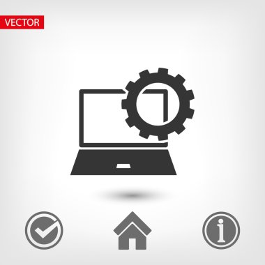 parametreler ayarlanıyor, dizüstü simgesi