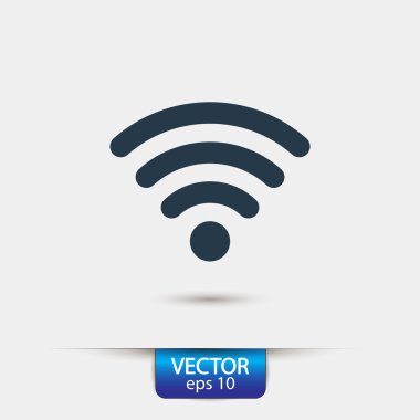 Kablosuz simgesi, düz tasarım stili